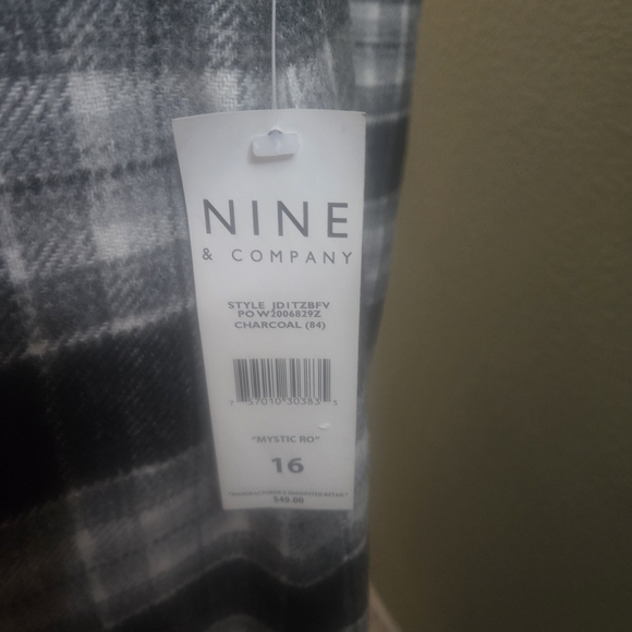 Nine & Co. Black and White Plaid Maxi Skirt - Picture 2 of 12